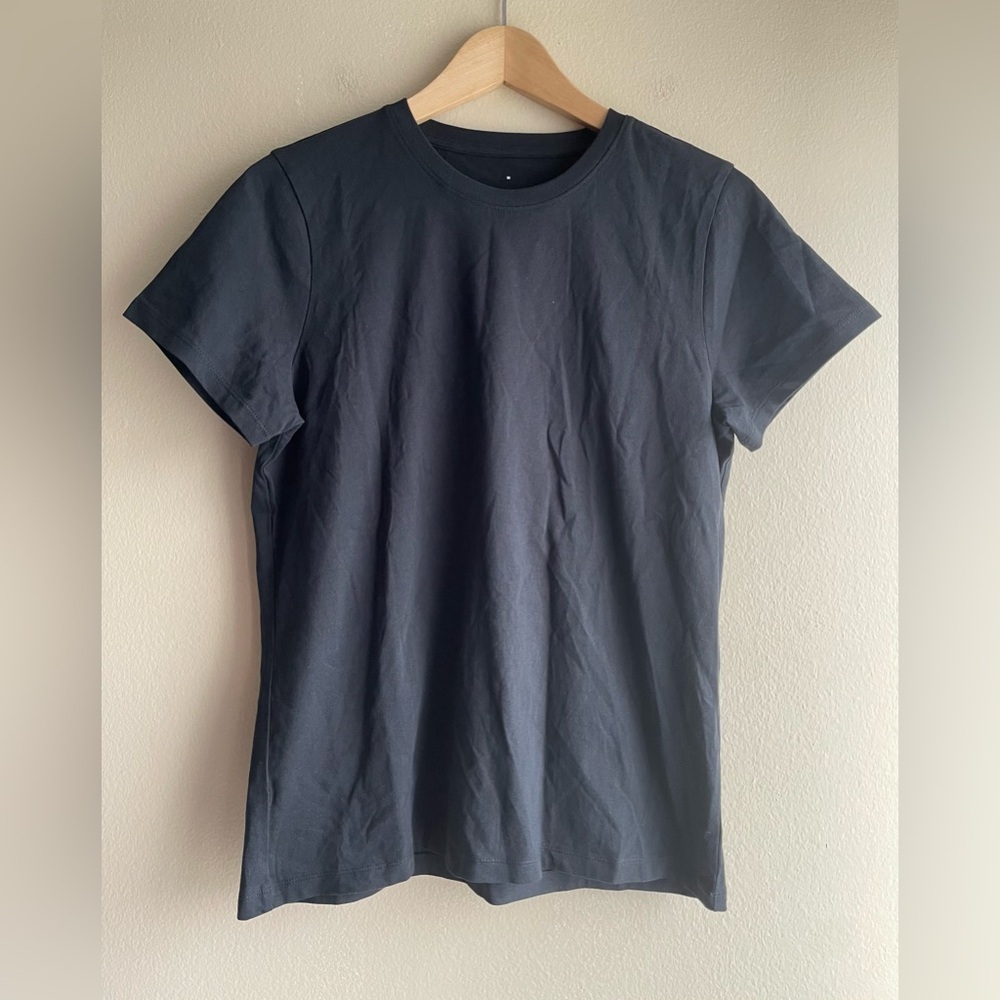 New Everlane Women Crew Neck Black Tee Shirt Size Medium